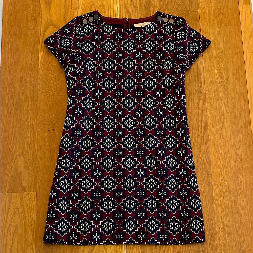 Fall dress with textured print